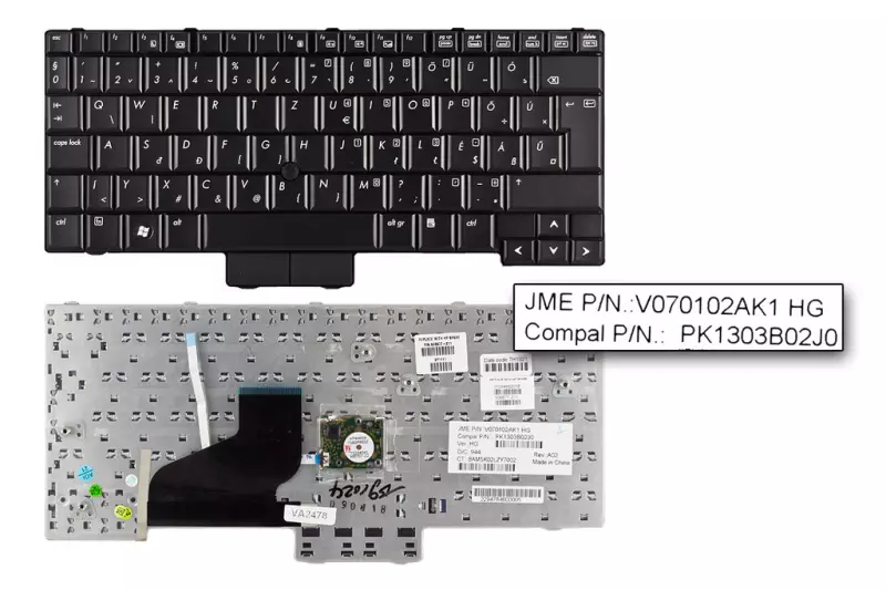 HP EliteBook 2530p, Compaq 2510p, 2530p gyári új magyar billentyűzet (SPS 506677-211)