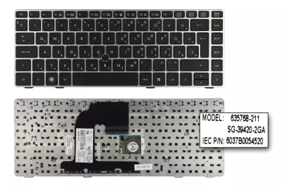 HP EliteBook 8460p gyári új magyar ezüst keretes billentyűzet trackpointtal (642760-211)