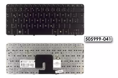 HP Pavilion DV2-1000 sorozat fekete német  laptop billentyűzet