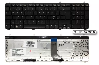 HP Pavilion dv7-3100 sorozat fekete norvég laptop billentyűzet