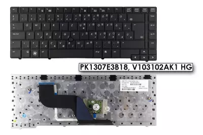 HP ProBook 6440b, 6445b, 6450b gyári új magyar billentyűzet trackpointal, PK1307E3B18, V103102AK1 HG