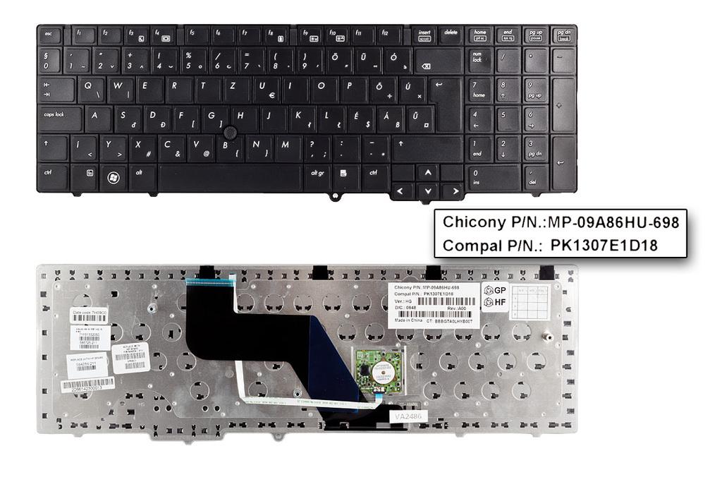 HP ProBook 6540b, 6545b gyári új magyar billentyűzet, track pointal, 584234-211