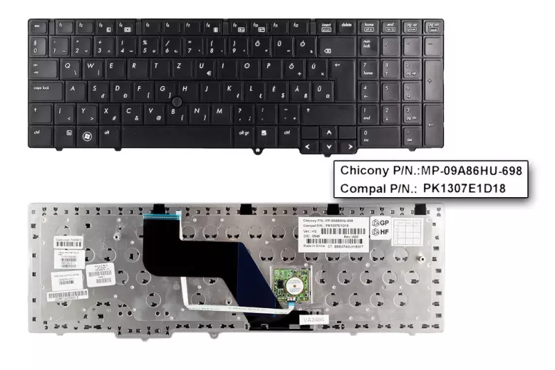 HP ProBook 6540b fekete magyar laptop billentyűzet