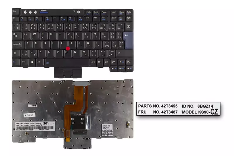 IBM Lenovo ThinkPad X60, X60s, X60t, X61, X61s, X61t gyári új Cseh billentyűzet, 42T3455
