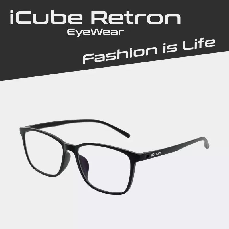 iCube Retron - Black - Kékfény szűrő Monitor szemüveg - Gamer szemüveg