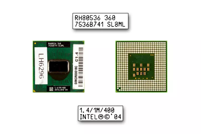 Intel Celeron M360 1400MHz használt CPU (SL8ML,SL86K, SL7LS)