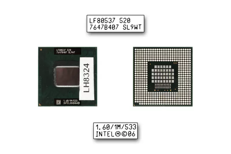 Intel Celeron M520 1600MHz használt CPU (SL9WT, SL9WN)