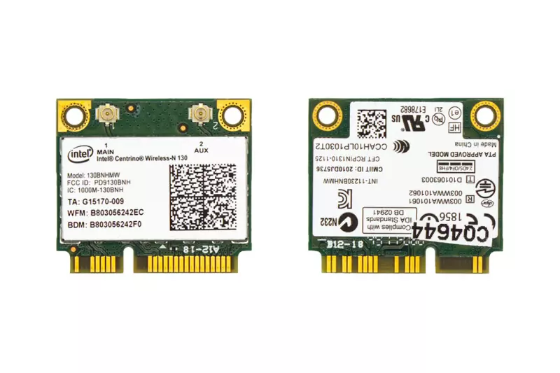 Intel Centrino Wireless-N 130 használt Half Mini PCI-e WiFi + Bluetooth kártya (130BNHMW)