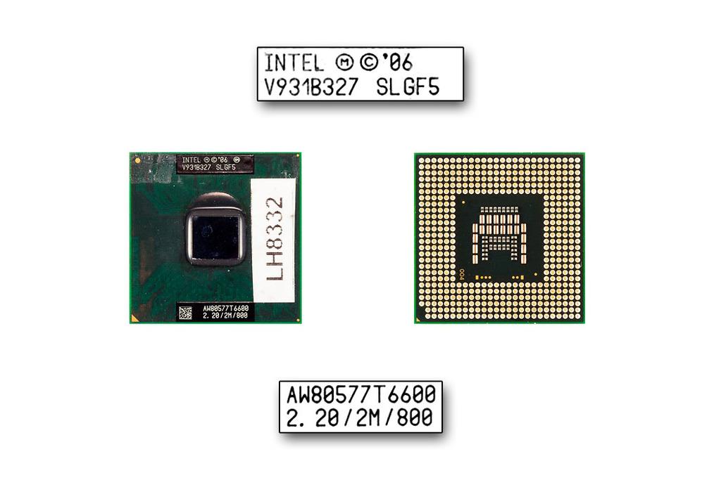 Intel Core 2 Duo T6600 2200MHz használt CPU (SLGF5)