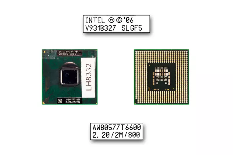 Intel Core 2 Duo T6600 2200MHz használt CPU (SLGF5)