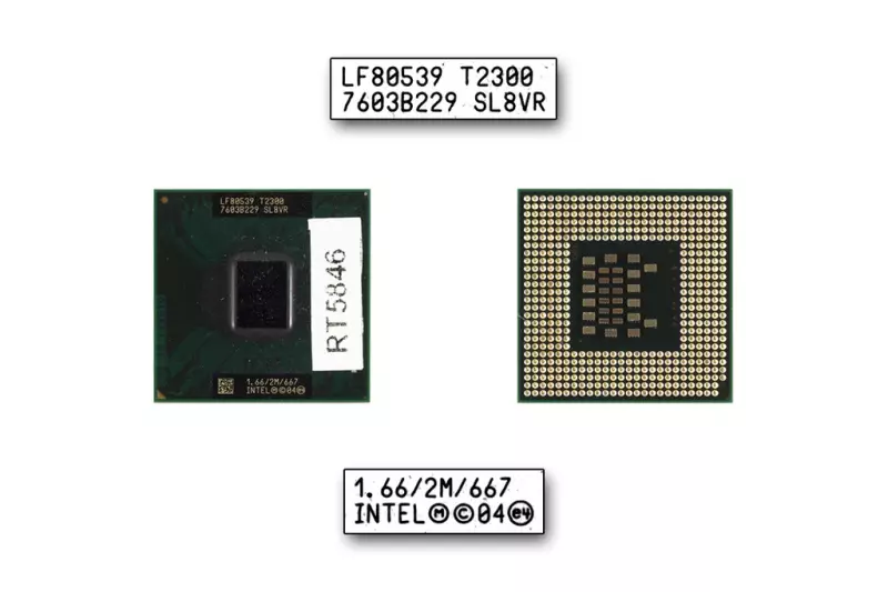Intel Core Duo T2300 1660MHz használt CPU (SL8VR)