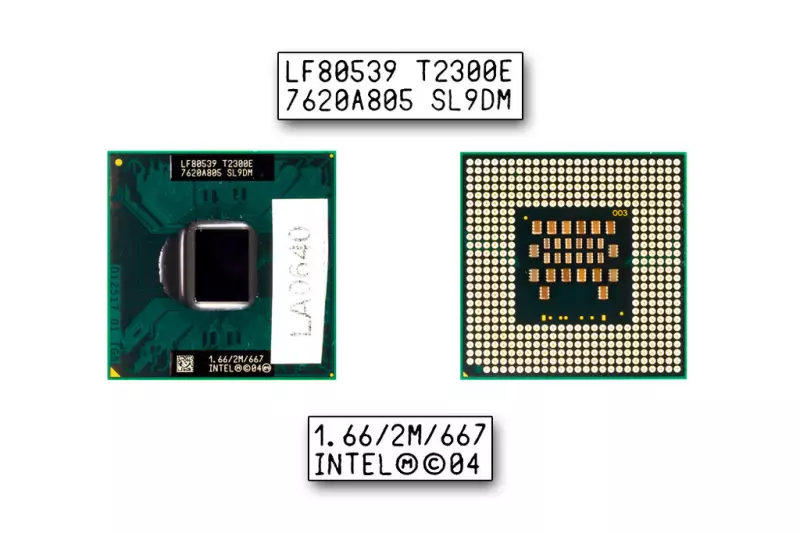 Intel Core Duo T2300E 1660MHz használt CPU (SL9DM)