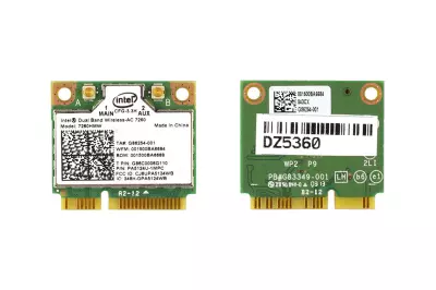 Intel Dual Band Wireless-AC 7260 gyári új Mini (half) PCI-e WiFi + Bluetooth 4.0 kártya (7260HMW)