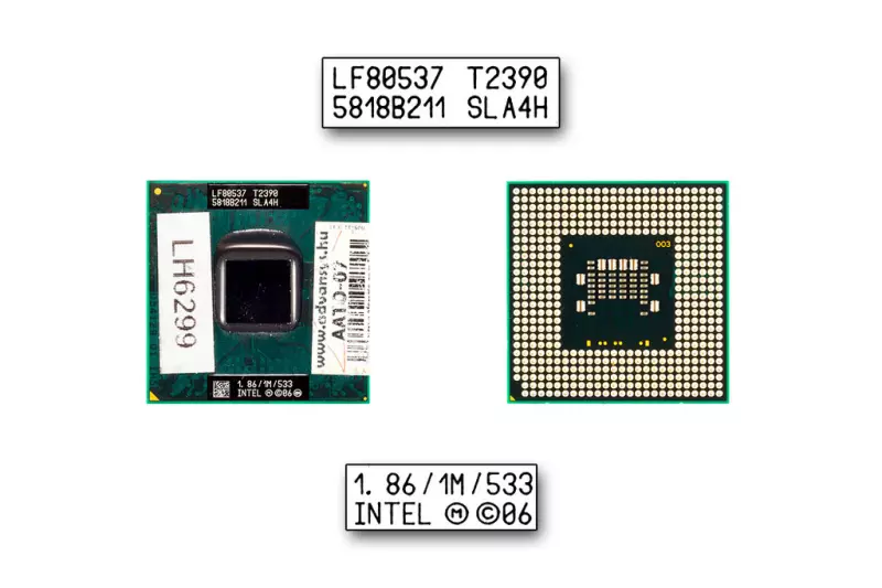 Intel Dual Core T2390 1860MHz használt CPU (SLA4H)