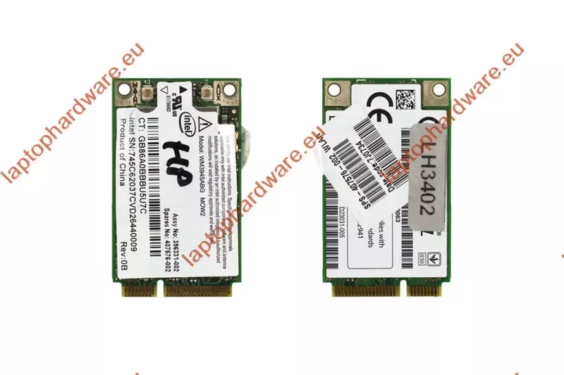 Intel WM3945ABG használt Mini PCI WiFi kártya HP (407576-002)