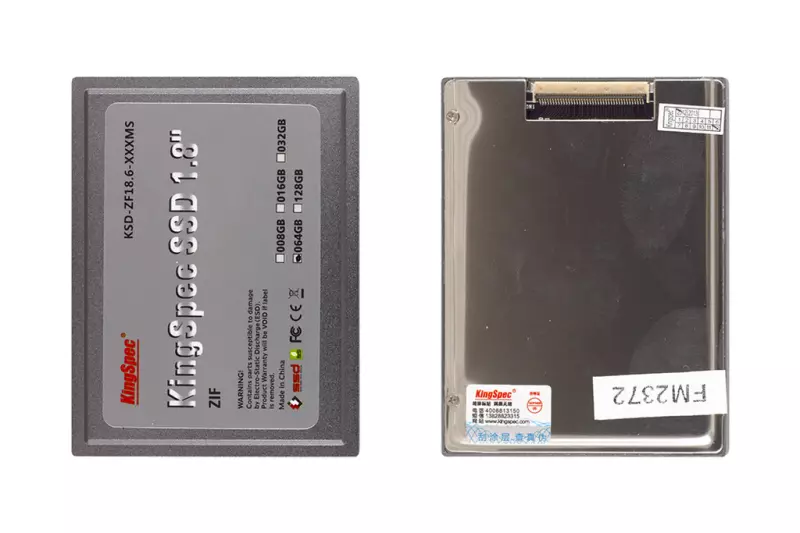 KingSpec 64GB ZIF PATA SSD meghajtó, KSD-ZF18.6-XXXMS