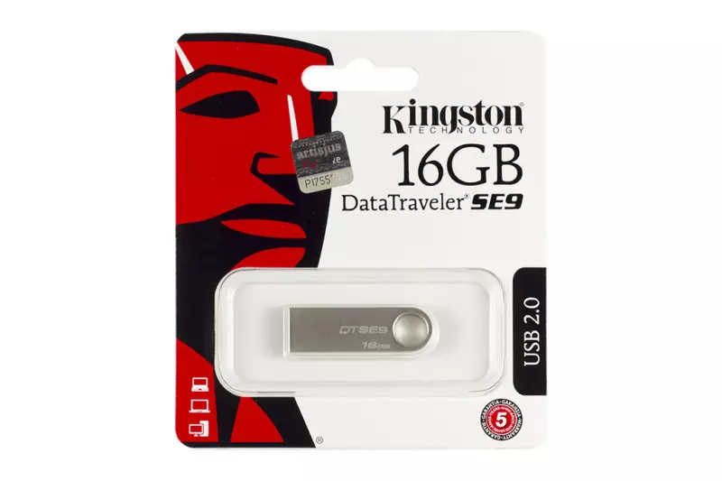 Kingston DataTraveler SE9 DTSE9 16GB USB 2.0 ezüst pendrive (DTSE9H/16GB)