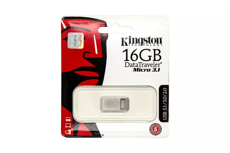 Kingston DataTraveler Micro 3.1 16GB USB 3.1 ezüst pendrive (DTMC3/16GB)