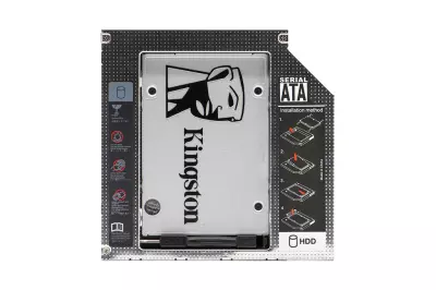 Kingston 240GB SSD meghajtó (SA400S37/240G, SUV400S237/240G)  + 12,7mm-es a DVD meghajtó helyére beépíthető winchester beépítő keret | 3 év garancia! | Ingyenes beszereléssel!