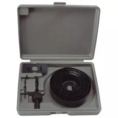 EXTOL® Craft körkivágó készlet fához műanyag dobozban, 8db-os, 25mm mélység, 65-130mm (1807)