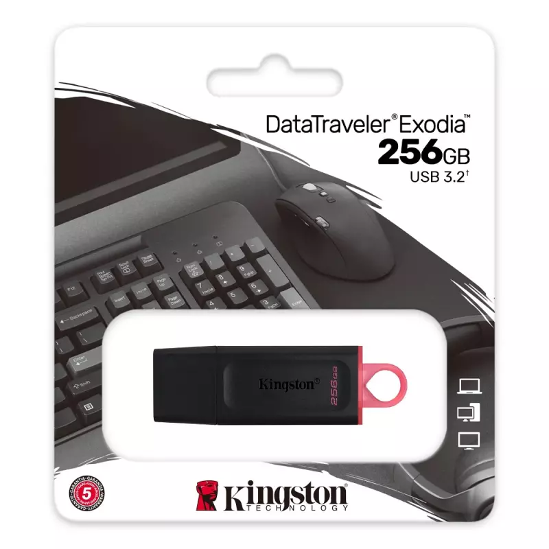 Kingston DataTraveler Exodia 256GB USB 3.2 (Gen 1) fekete-piros pendrive (DTX/256GB)