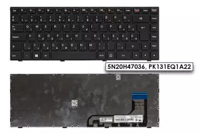 Lenovo IdeaPad 100-14IBY gyári új magyar fekete billentyűzet (5N20H47036)