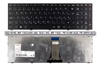 Lenovo IdeaPad 300-17ISK fekete magyar laptop billentyűzet