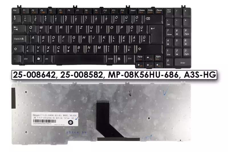 Lenovo IdeaPad V560 fekete magyar laptop billentyűzet