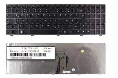 Lenovo IdeaPad V570 fekete német  laptop billentyűzet
