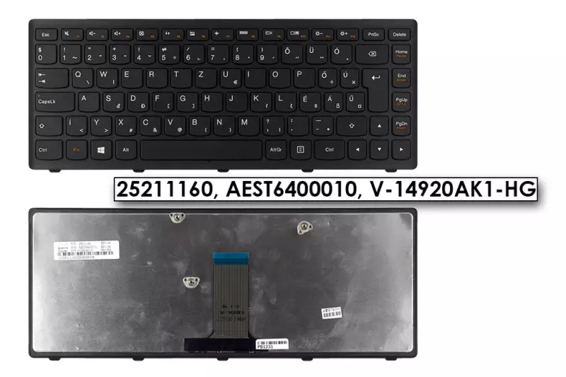 Lenovo IdeaPad Z410 fekete magyar laptop billentyűzet