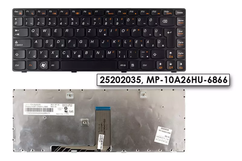 Lenovo IdeaPad Z485 fekete magyar laptop billentyűzet