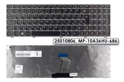 Lenovo IdeaPad Z565 ezüst-fekete magyar laptop billentyűzet