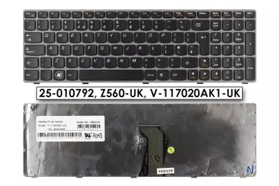 Lenovo IdeaPad G575A ezüst UK angol laptop billentyűzet