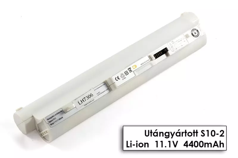 Lenovo IdeaPad S10-2 helyettesítő új 6 cellás fehér akkumulátor (L09C3B12)