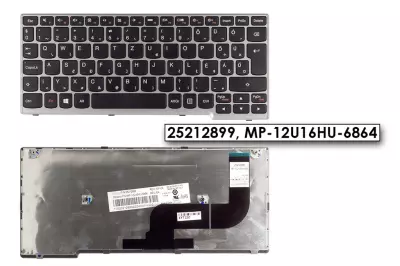 Lenovo IdeaPad Yoga 11s, S210, S215, Flex 10 (touch) gyári új magyar szürke-fekete billentyűzet (25212899)