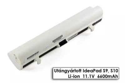 Lenovo IdeaPad S12 laptop akkumulátor, új, gyárival megegyező minőségű helyettesítő, 9 cellás (6600mAh)