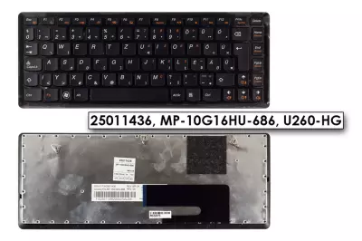 Lenovo IdeaPad U260 gyári új magyar fekete billentyűzet (25011436)