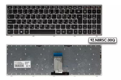 Lenovo IdeaPad U510, Z710 gyári új magyar ezüst keretes billentyűzet (25205539)