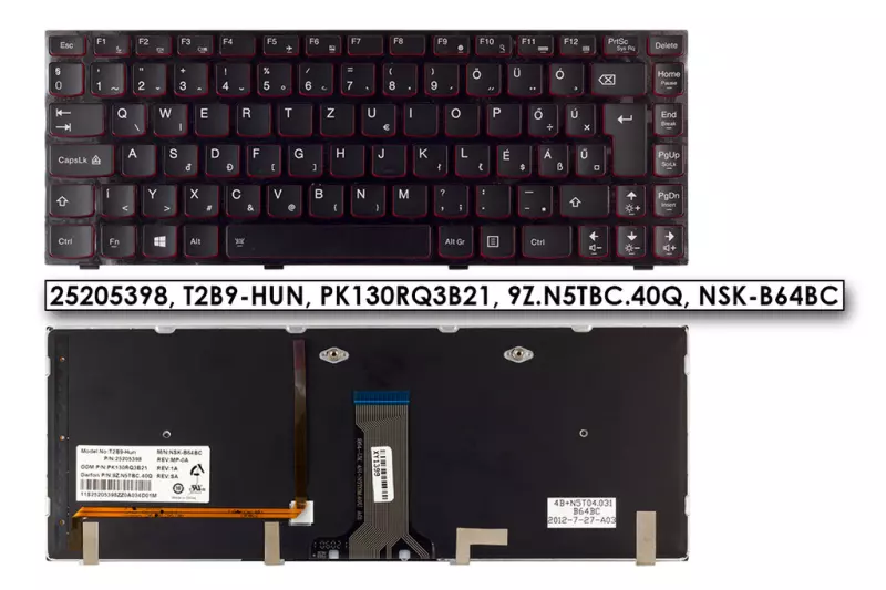 Lenovo IdeaPad Y430P fekete magyar laptop billentyűzet