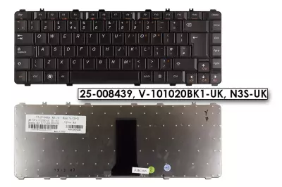 Lenovo IdeaPad V360A fekete UK angol laptop billentyűzet