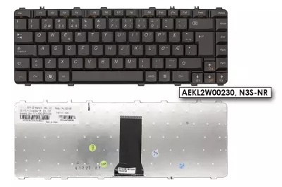 Lenovo IdeaPad Y460A fekete norvég laptop billentyűzet