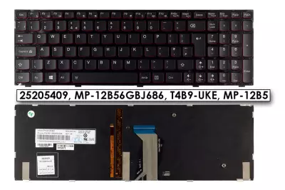 Lenovo IdeaPad Y500N fekete UK angol laptop billentyűzet