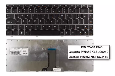 Lenovo IdeaPad Z470 ezüst latin-amerikai laptop billentyűzet