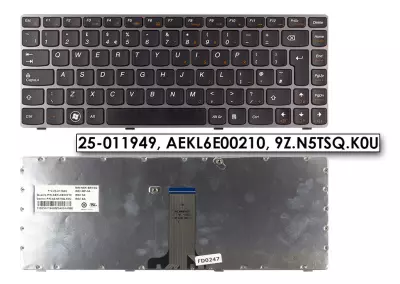 Lenovo IdeaPad Z470 bronz UK angol laptop billentyűzet