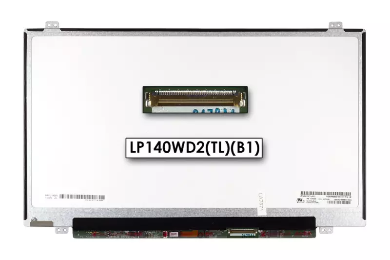 Gyári új matt 14.0'' HD+ (1600x900) LED Slim kijelző (csatlakozó: 40 pin - jobb)