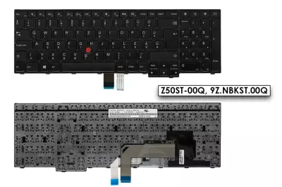 Lenovo ThinkPad Edge E555 fekete magyar laptop billentyűzet