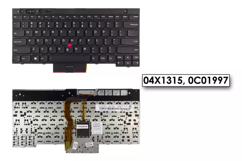 Lenovo ThinkPad T430, T530, W530, X230 gyári új US angol billentyűzet (04X1315)