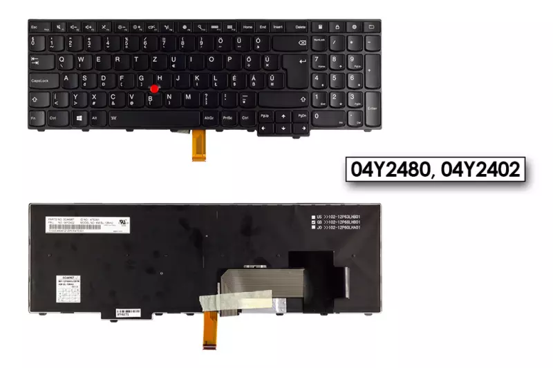Lenovo ThinkPad T540, T540P, W540 MAGYAR háttér-világításos laptop billentyűzet (04Y2480)