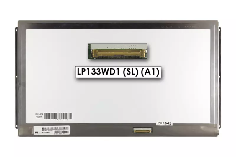 Gyári új fényes 13.3' HD+ (1600x900) LED Slim kijelző (csatlakozó: 40 pin - jobb) LP133WD1-SLA1