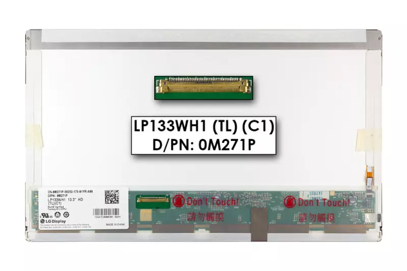 Gyári új matt 13.3' HD (1366x768) LED kijelző (csatlakozó: 40 pin - bal)